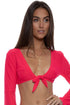 Luli Fama Cosita Buena Bell Sleeve Crop Top